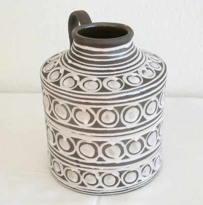 ABBEDNÆS White Patterned Glazed Stoneware Jug Vase Mollaris.com 