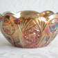 BROCKWITZ Carnival Glass Blue ROSE GARDEN Bowl Rosebowl Mollaris.com 
