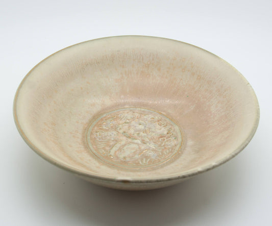 Bing & Grøndahl CATHINCA OLSEN Beige Glazed Stoneware Bowl Dish Mollaris.com 