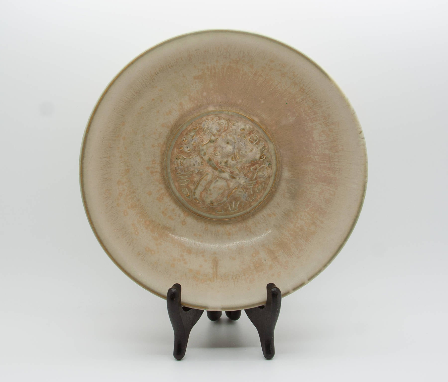 Bing & Grøndahl CATHINCA OLSEN Beige Glazed Stoneware Bowl Dish Mollaris.com 