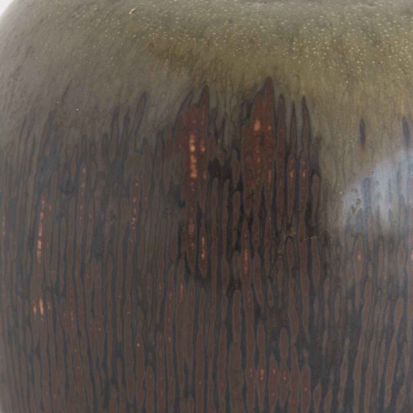 Bing & Grøndahl VALDEMAR PETERSEN Round Brown Harefur Stoneware Vase Mollaris.com 