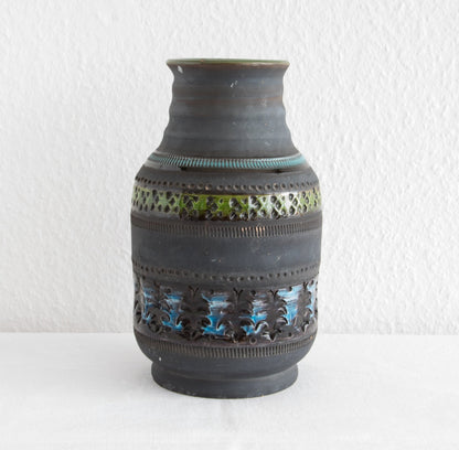 Bitossi ALDO LONDI Genovese Blue Green Ceramic Vase Mollaris.com 