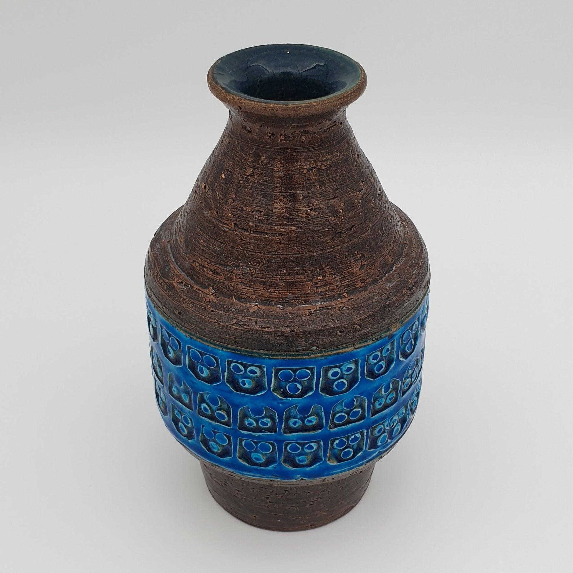 Bitossi ALDO LONDI Trifoglio Blue Ceramic Vase Mollaris.com 