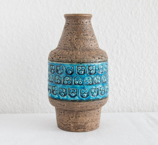 Bitossi ALDO LONDI Trifoglio Blue Ceramic Vase Mollaris.com 