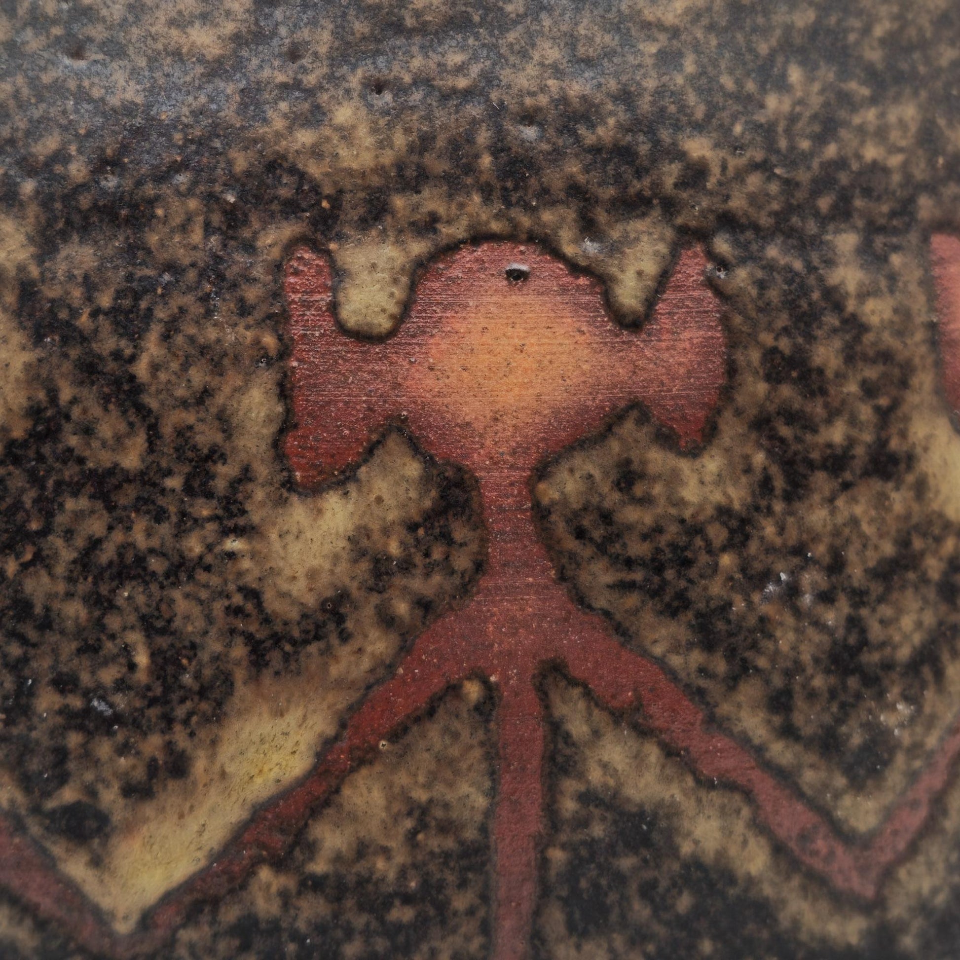 CILIA BORK LASSEN Orø Stentøj Humanoid Shape Decorated Brown Glazed Stoneware Vase Mollaris.com 