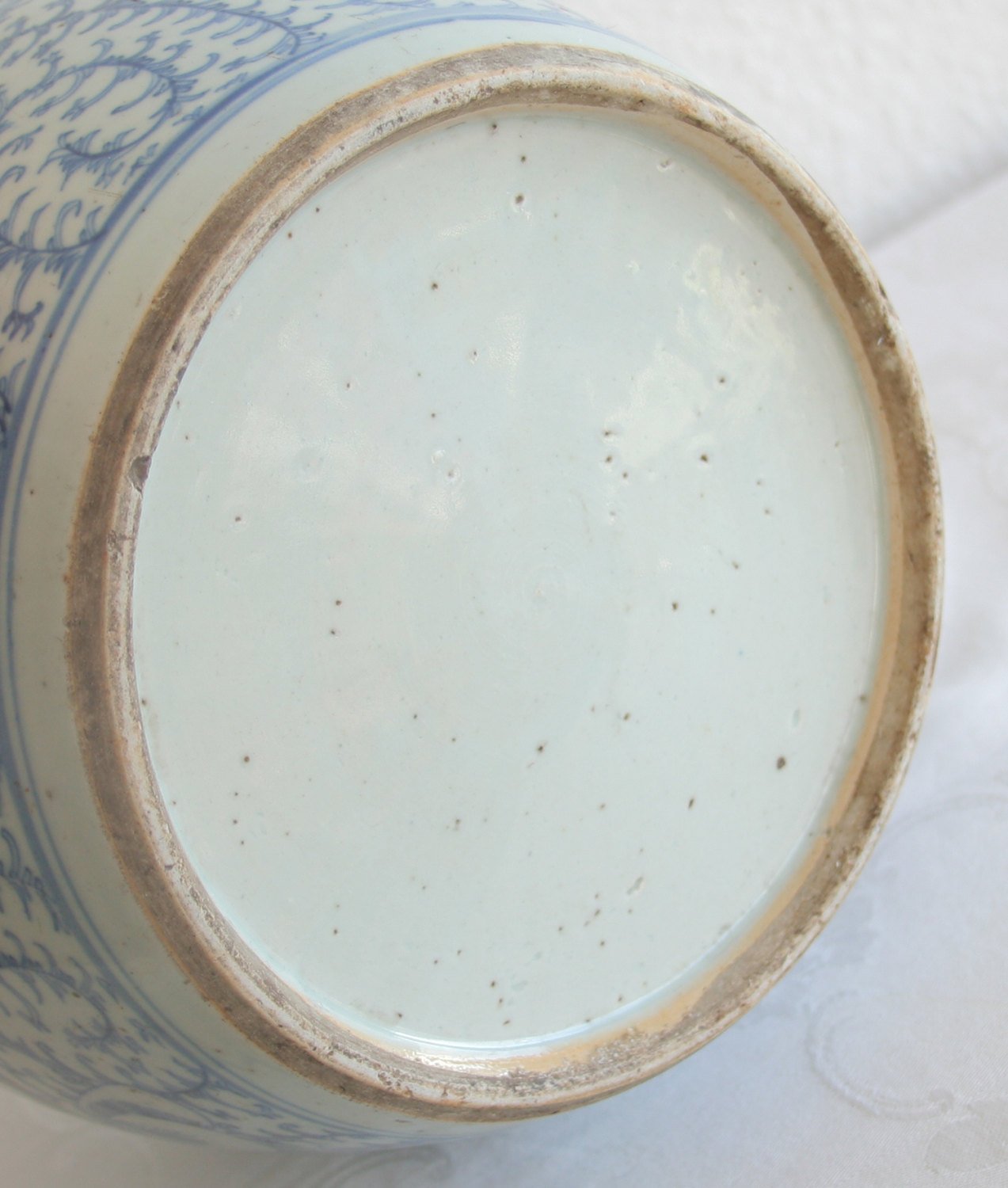Chinese Shuangxi "DOUBLE HAPPINESS" Blue Decorated Lidded Porcelain Jar Mollaris.com 