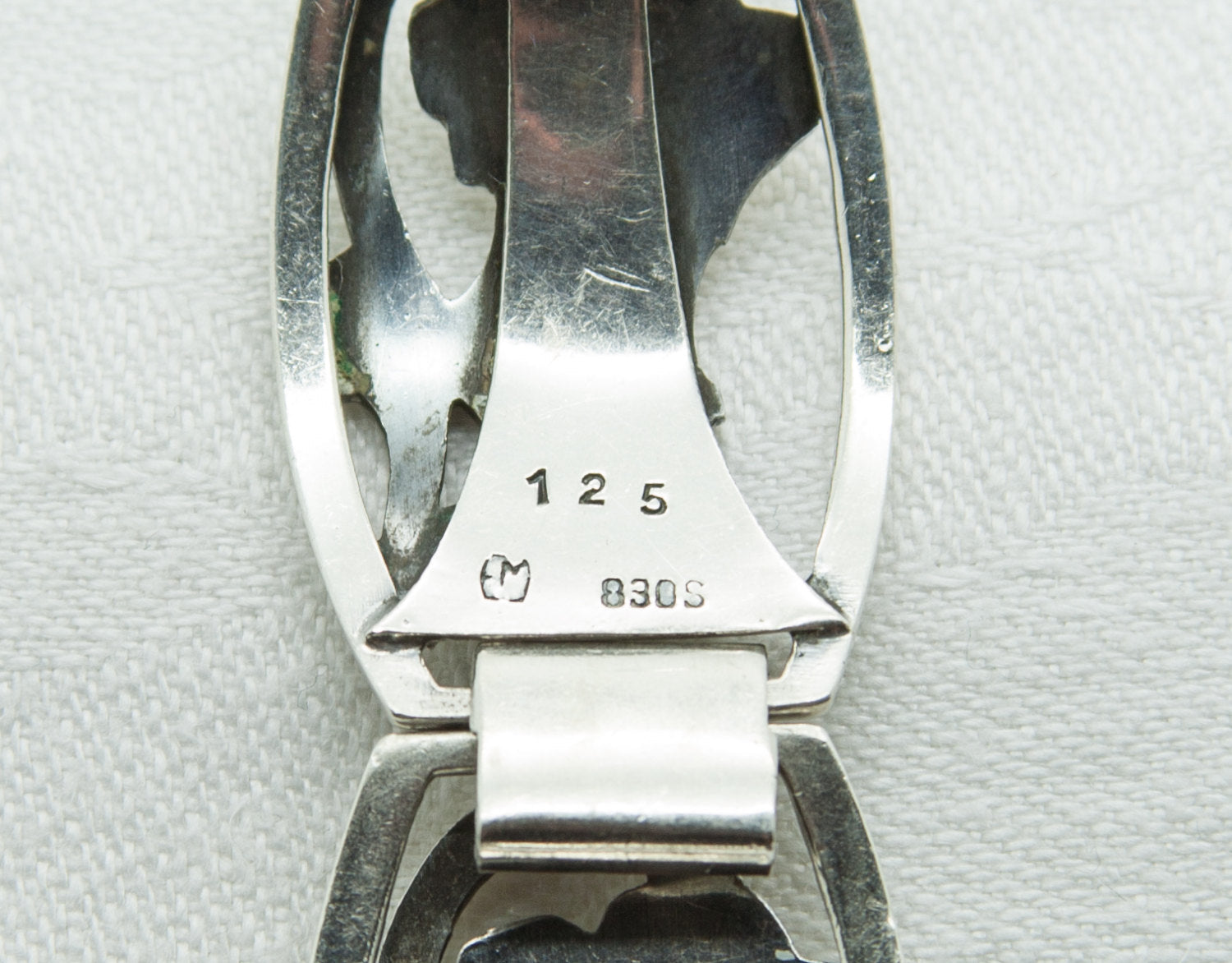 EILER & MARLØE Art Deco Solid Silver (830S) #125 Link Bracelet Mollaris.com 