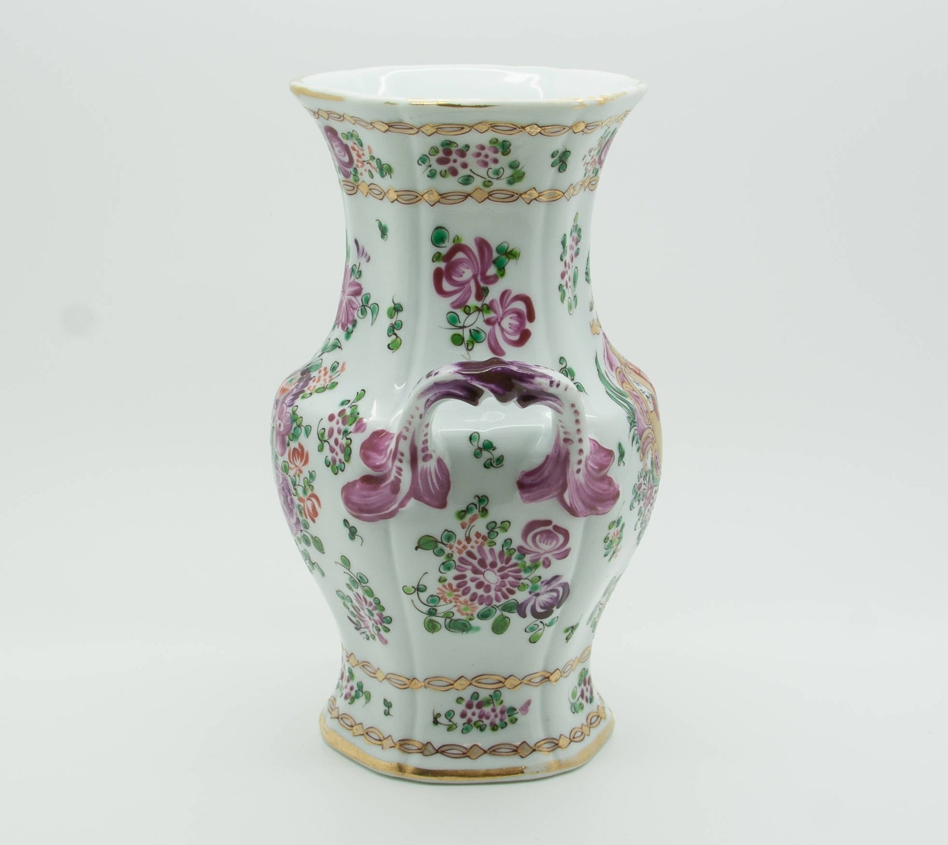 Edmé SAMSON "Famille Rose" Armorial Porcelain Vase Mollaris.com 