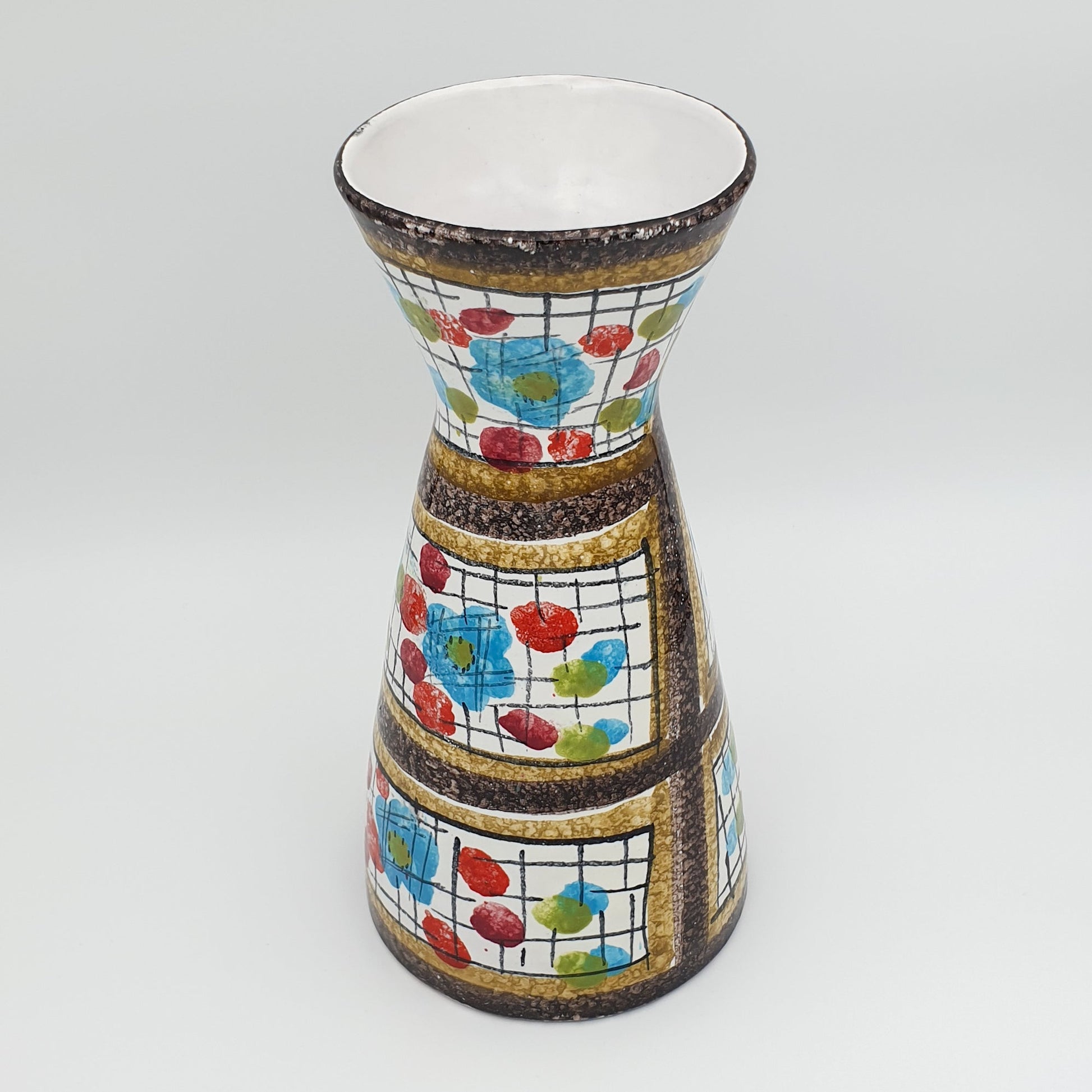 FRATELLI FANCIULLACCI Modernist Flower Decorated Ceramic Vase Mollaris.com 