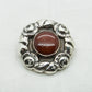 GRANN & LAGLYE Art Nouveau Amber Cabochon Solid Silver Brooch (830S) Mollaris.com 