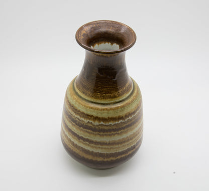 GUNNAR ANDERSSON Höganäs Brown and Yellow Glazed Stoneware Vase Mollaris.com 