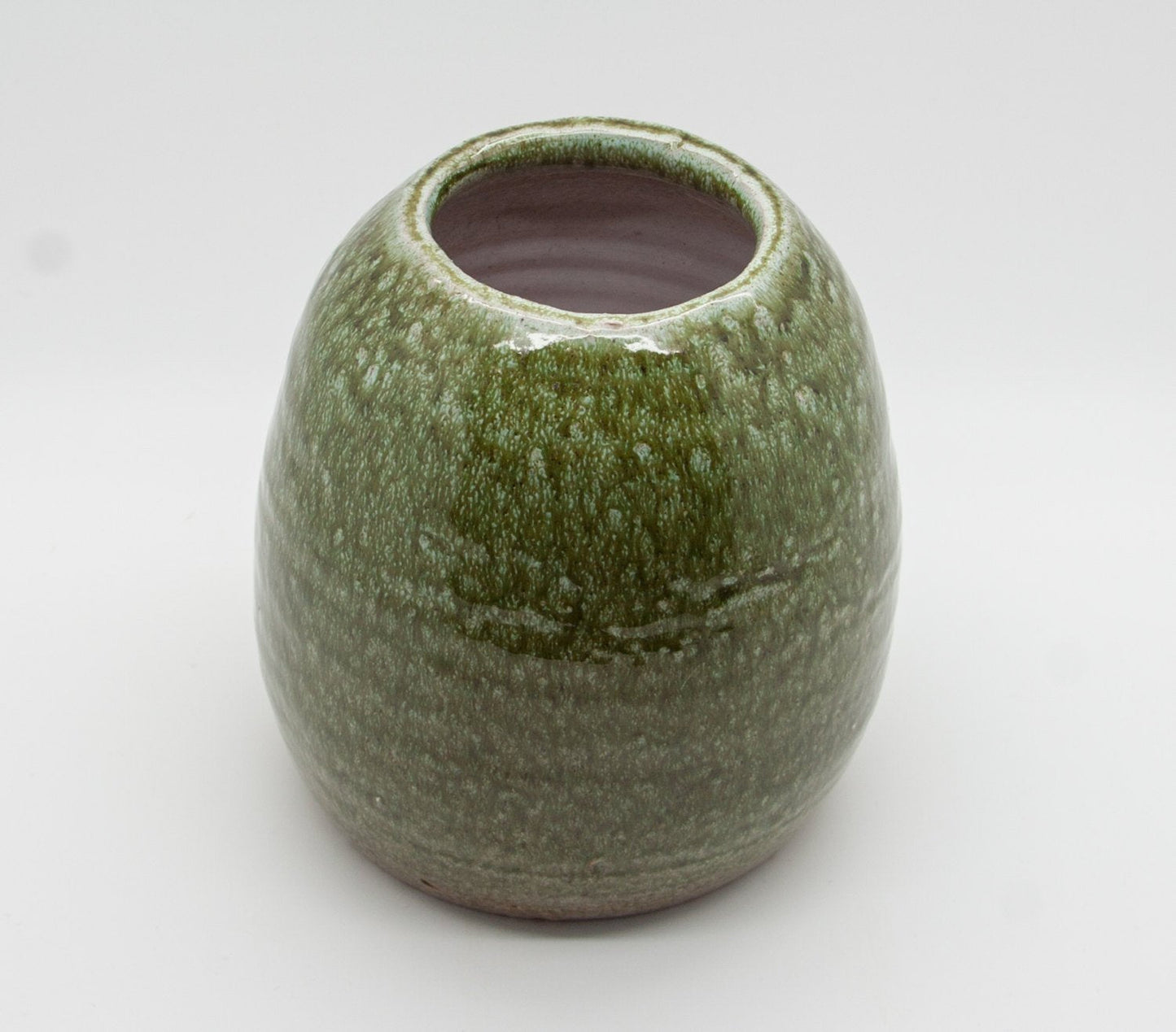 HELGE ØSTERBERG Green Harefur Glazed Stoneware Vase Mollaris.com 
