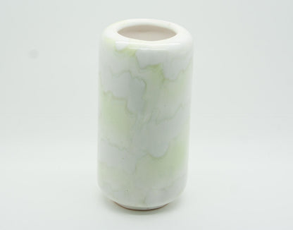HELGE ØSTERBERG White Yellow Glazed Stoneware Vase Mollaris.com 