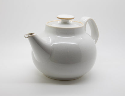 HENNING KOPPEL Bing & Grøndahl Large White Speckled Glazed Stoneware Tea Pot Mollaris.com 