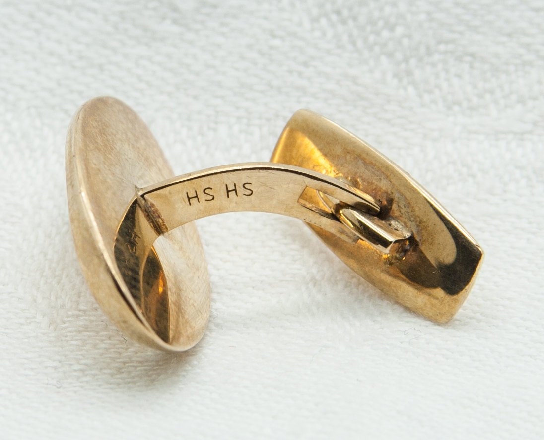 HERMANN SIERSBØL Modernist 8K Solid Gold (333) Cufflinks Mollaris.com 