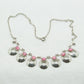 HERMANN SIERSBØL Modernist Pink Cabochon Solid Sterling Silver Necklace (925S) Mollaris.com 