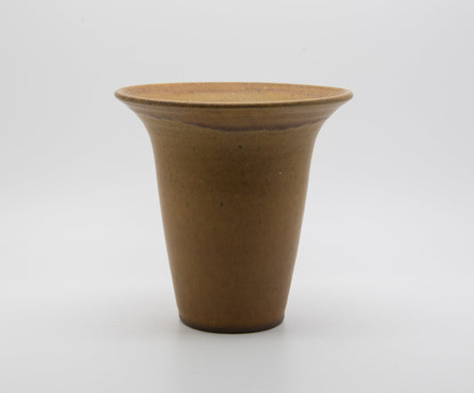 HOLBÆK LERVAREFABRIK Mustard Yellow Stoneware Vase Mollaris.com 