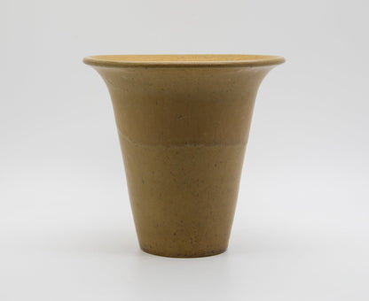 HOLBÆK LERVAREFABRIK Mustard Yellow Stoneware Vase Mollaris.com 