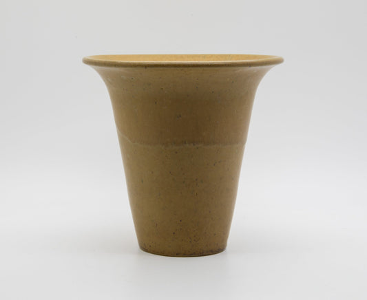 HOLBÆK LERVAREFABRIK Mustard Yellow Stoneware Vase Mollaris.com 
