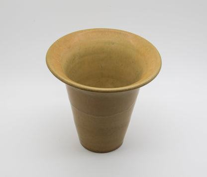 HOLBÆK LERVAREFABRIK Mustard Yellow Stoneware Vase Mollaris.com 