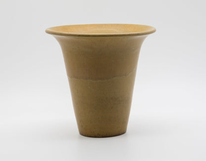 HOLBÆK LERVAREFABRIK Mustard Yellow Stoneware Vase Mollaris.com 