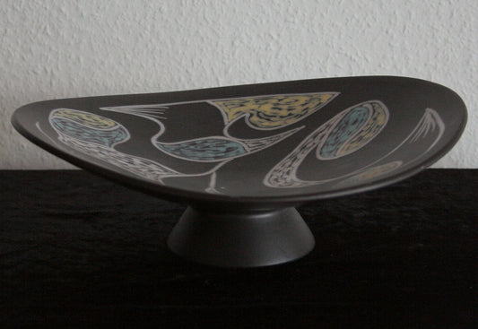 HOLM SØRENSEN / SVEND AAGE JENSEN Søholm BURGUNDIA Ceramic Centrepiece Stemmed Tray Mollaris.com 