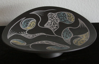 HOLM SØRENSEN / SVEND AAGE JENSEN Søholm BURGUNDIA Ceramic Centrepiece Stemmed Tray Mollaris.com 
