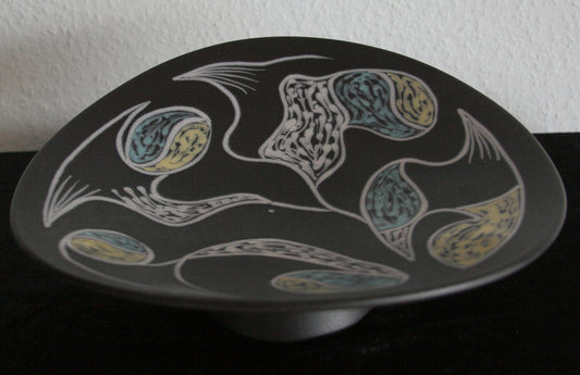 HOLM SØRENSEN / SVEND AAGE JENSEN Søholm BURGUNDIA Ceramic Centrepiece Stemmed Tray Mollaris.com 