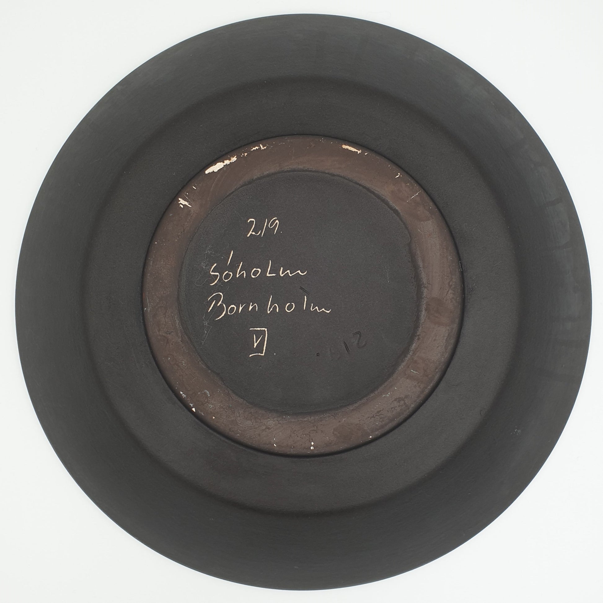 HOLM SØRENSEN / SVEND AAGE JENSEN Søholm BURGUNDIA Large Ceramic Fruit Bowl / Dish Mollaris.com 