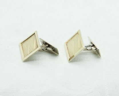 HUGO GRÜN Modernist Gold-Plated Solid Silver (830S) Cufflinks Mollaris.com 