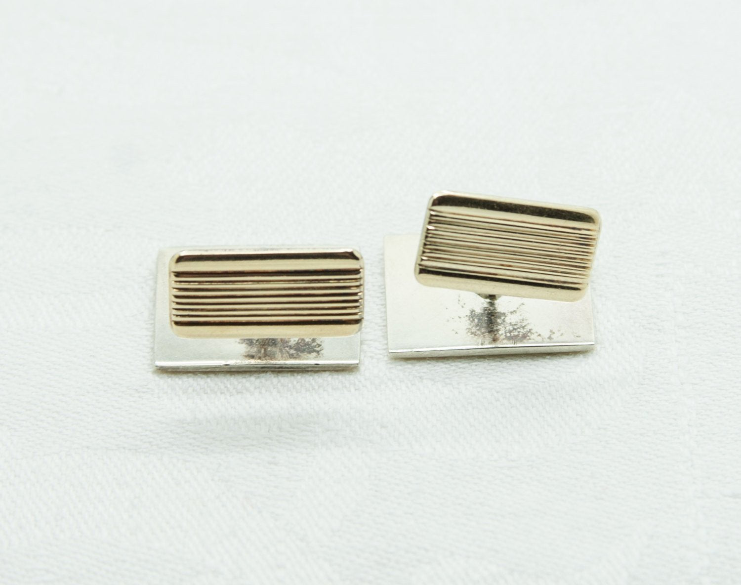 HUGO GRÜN Modernist Gold-Plated Solid Silver (830S) Cufflinks Mollaris.com 
