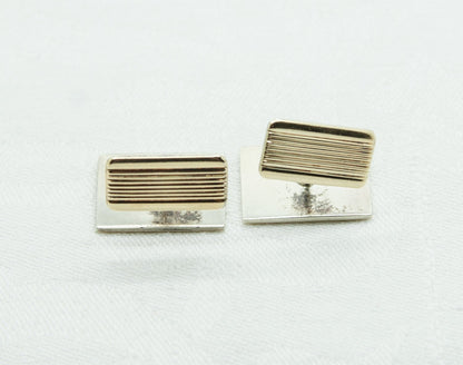 HUGO GRÜN Modernist Gold-Plated Solid Silver (830S) Cufflinks Mollaris.com 