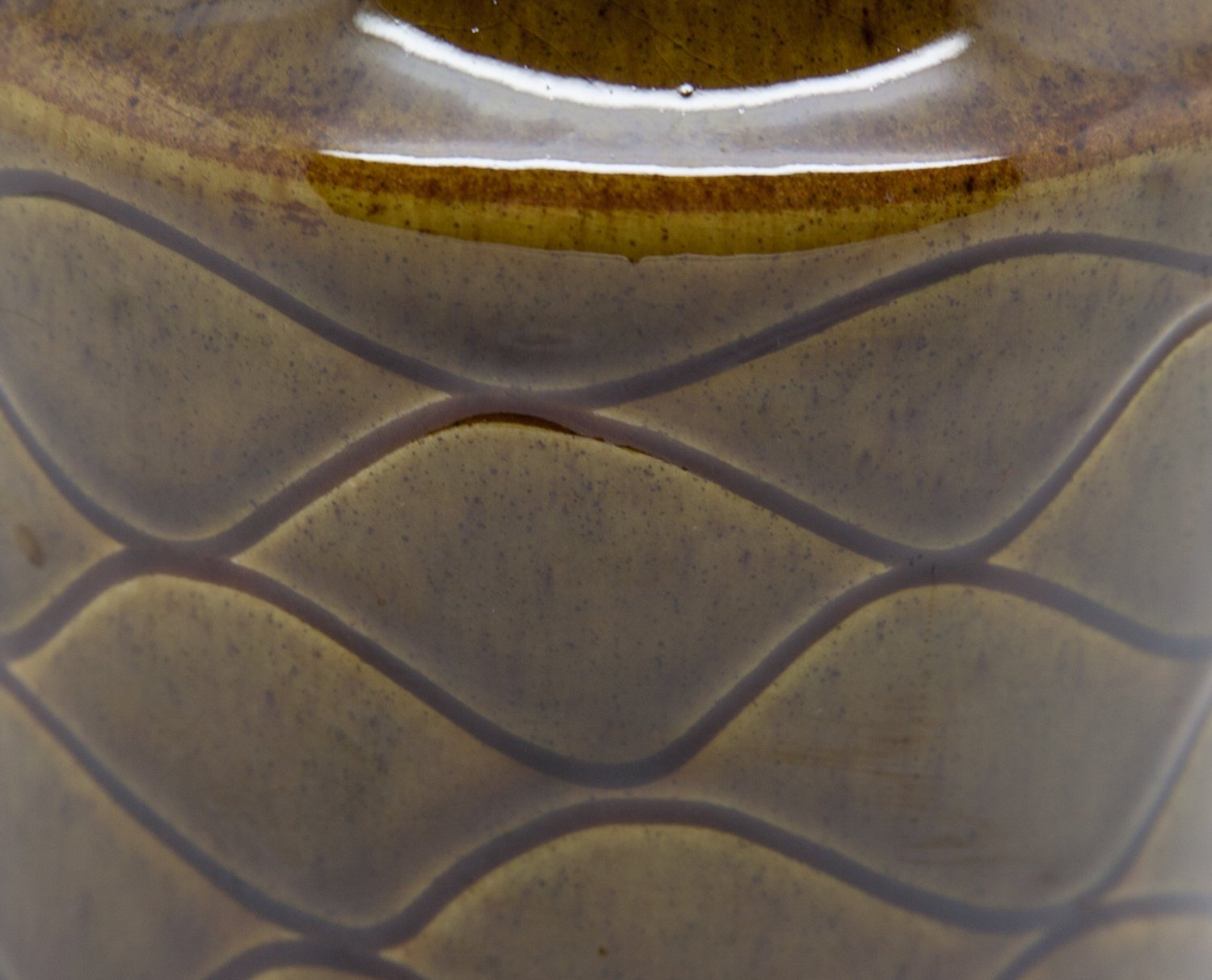 JACOB BANG Hegnetslund Green Brown Glazed Ceramic Vase Mollaris.com 