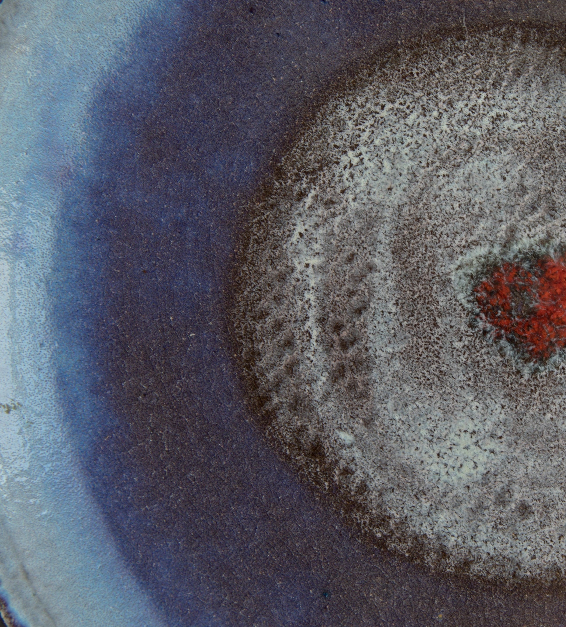 JETTE HELLERØE Monumental Abstract Sgrafitto Multi-colored Glazed Stoneware Charger Mollaris.com 