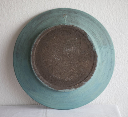 JETTE HELLERØE Monumental Abstract Sgrafitto Multi-colored Glazed Stoneware Charger Mollaris.com 