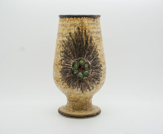 JETTE HELLERØE Abstract Sunflower Pattern Ceramic Vase Mollaris.com 