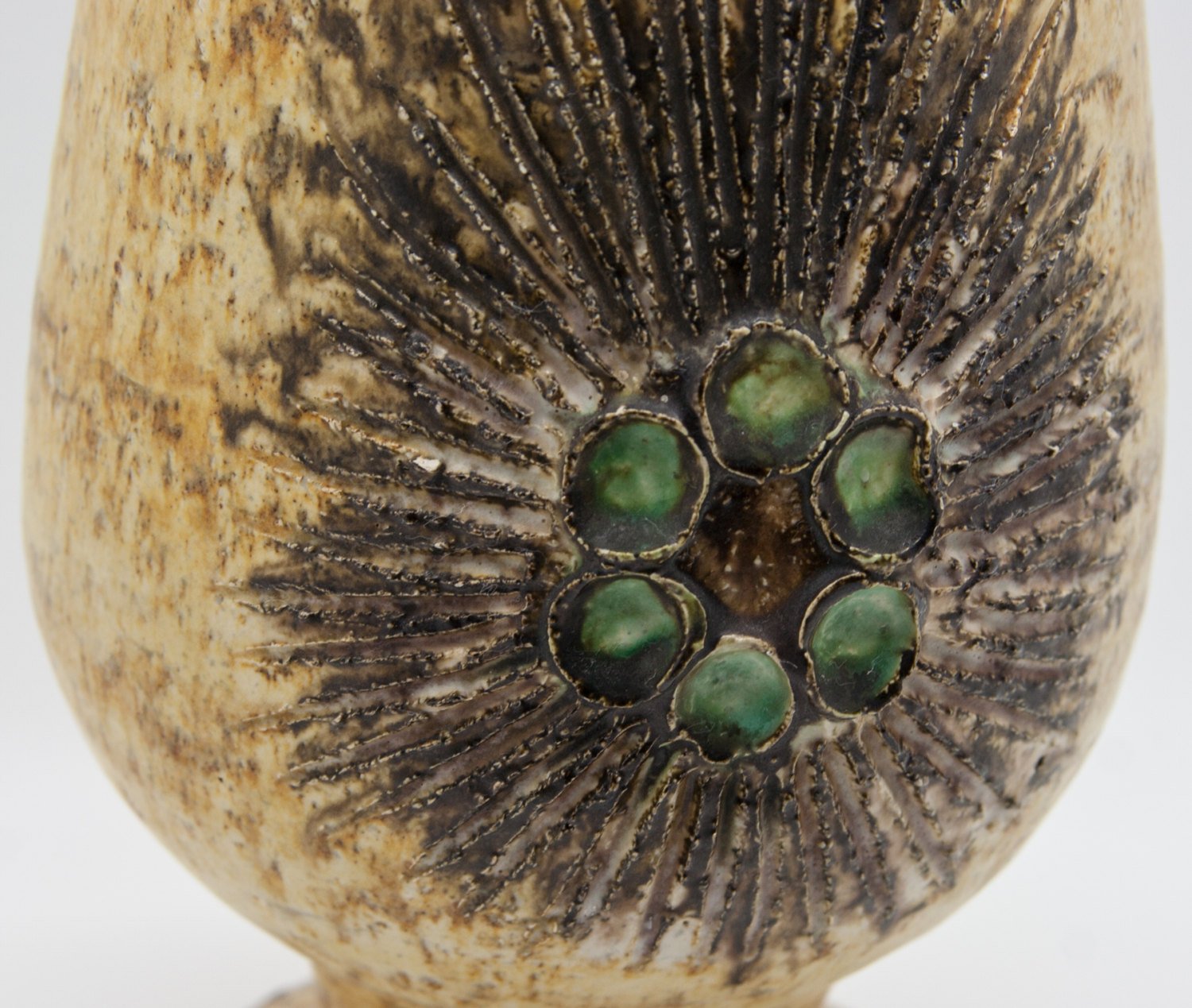 JETTE HELLERØE Abstract Sunflower Pattern Ceramic Vase Mollaris.com 
