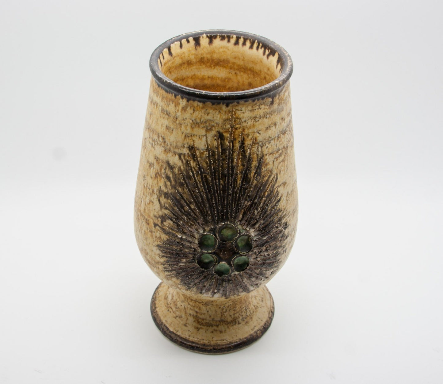JETTE HELLERØE Abstract Sunflower Pattern Ceramic Vase Mollaris.com 