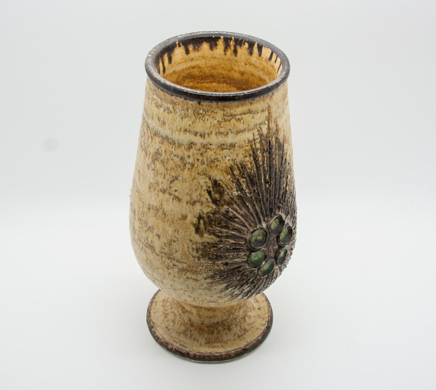 JETTE HELLERØE Abstract Sunflower Pattern Ceramic Vase Mollaris.com 
