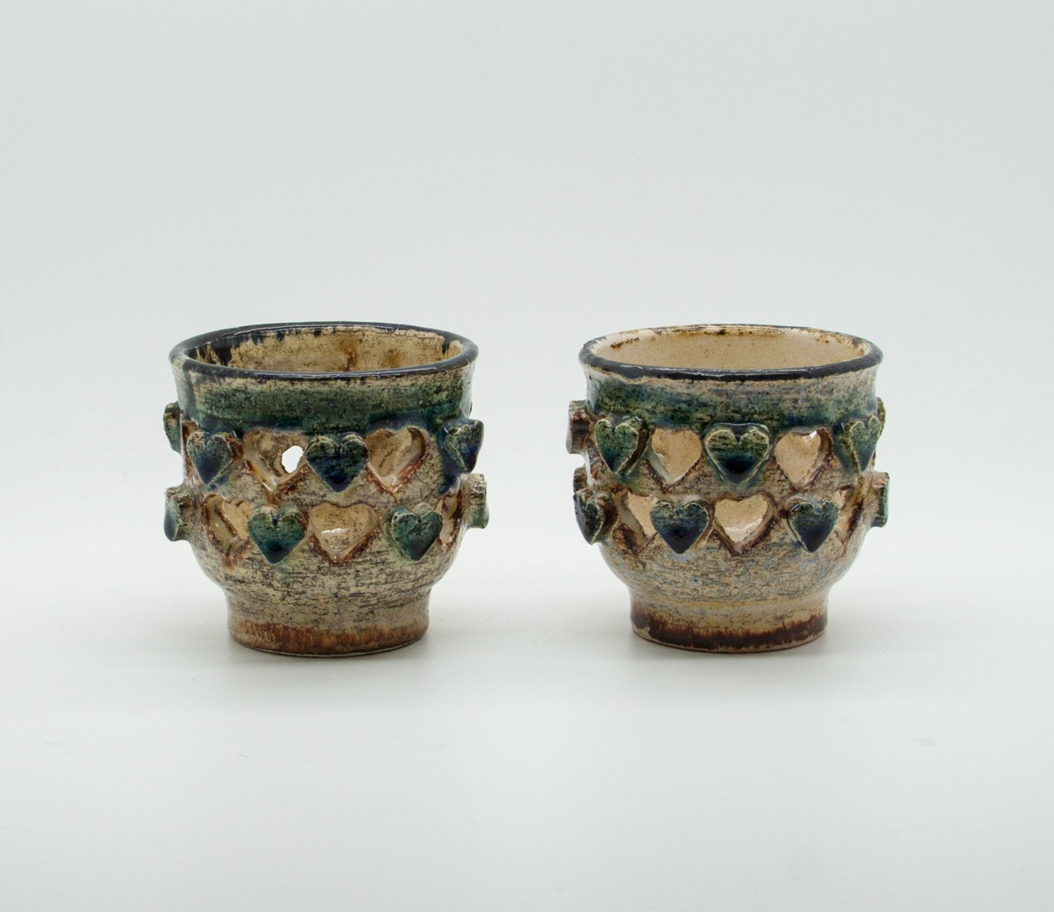 JETTE HELLERØE Heart Decoration Votive Ceramic Candle Holders Mollaris.com 