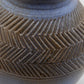 JOHGUS Studio Zig Zag Decorated Blue and Grey Glazed Stoneware Vase Mollaris.com 