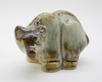 JOSEPH SIMON Søholm  Decorated Badger Bear Stoneware Sculpture Mollaris.com 