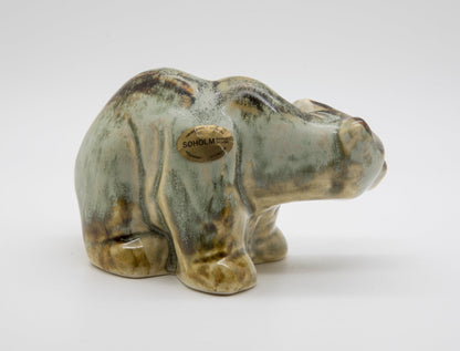 JOSEPH SIMON Søholm  Decorated Badger Bear Stoneware Sculpture Mollaris.com 