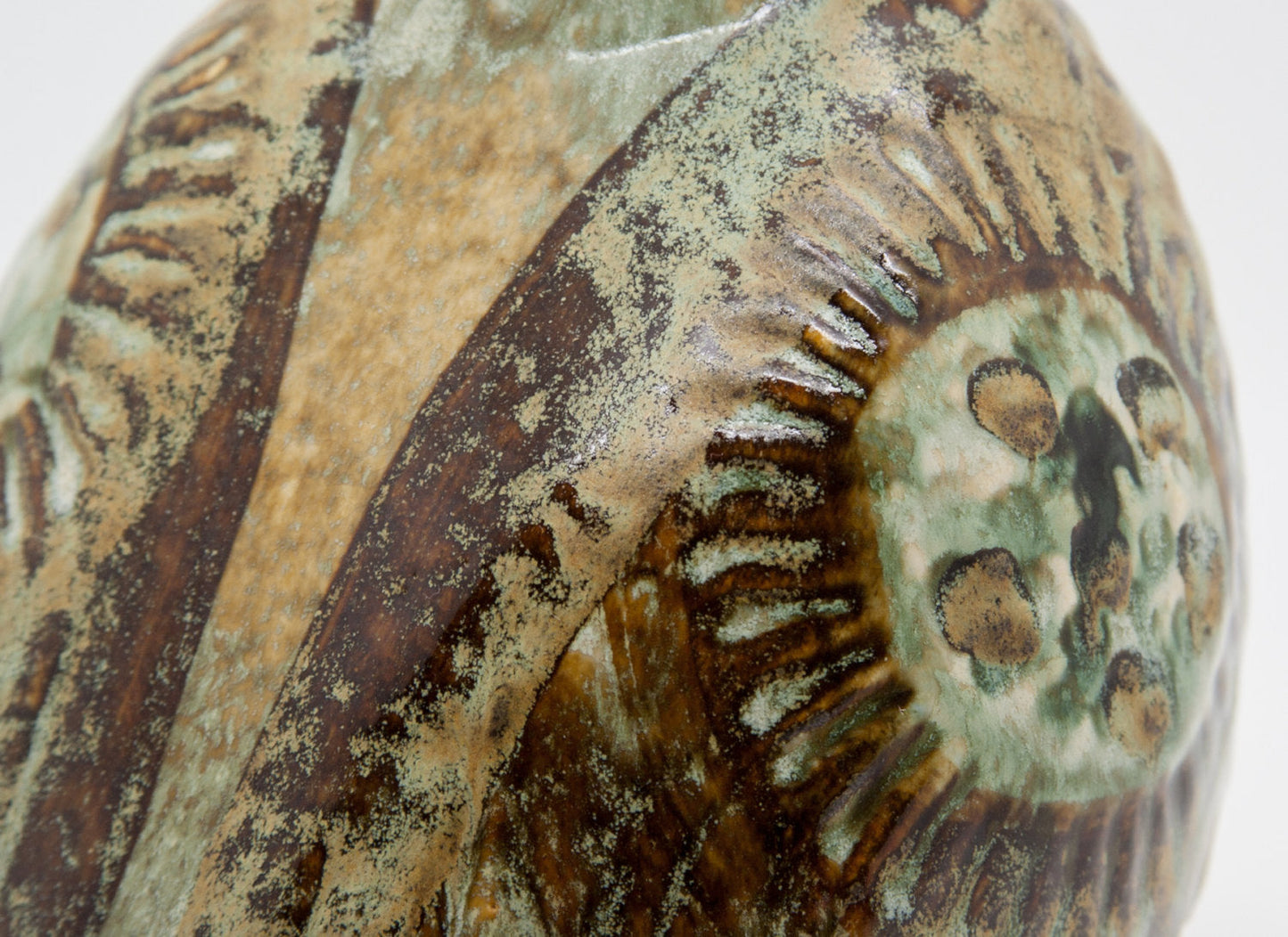 JOSEPH SIMON Søholm Decorated Dove Stoneware Sculpture Mollaris.com 