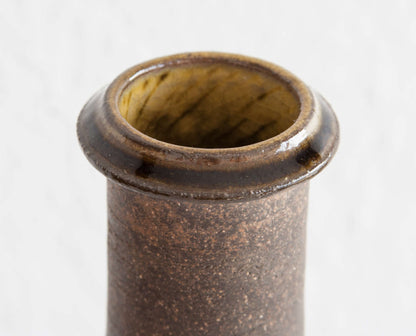KÄHLER Large Rough Yellow Glazed Ceramic Vase Mollaris.com 