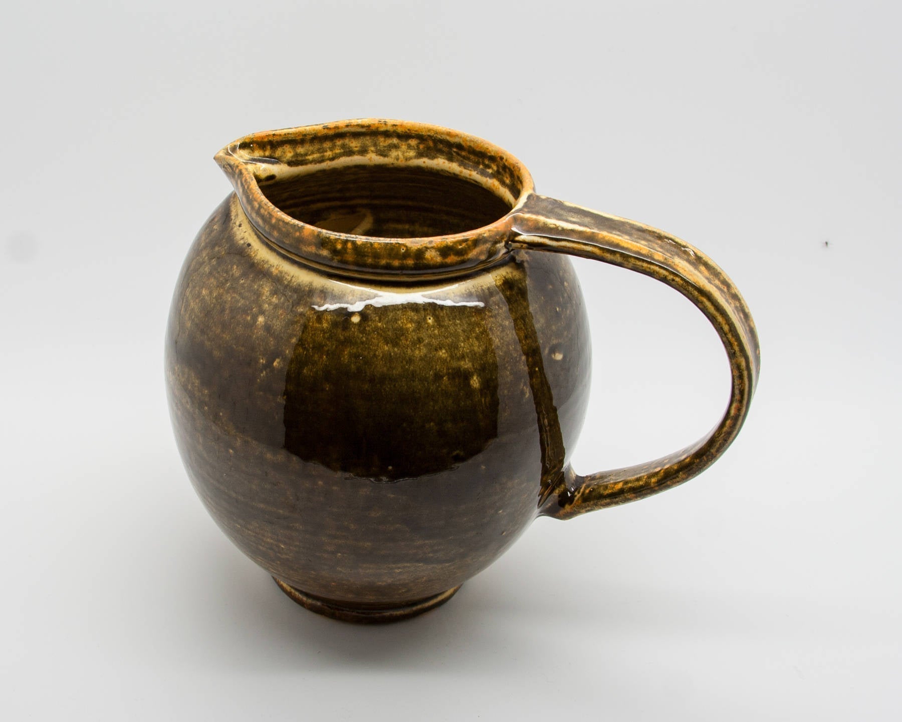 KÄHLER Svend Hammershøi Yellow Black Glazed Ceramic Jug Mollaris.com 