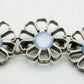 KEA Modernist Abstract Flower Cabochon Pewter Bracelet Mollaris.com 