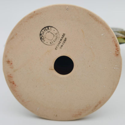 LISA LARSON Höganäs Bird Leaves Stoneware Candlestick Mollaris.com 