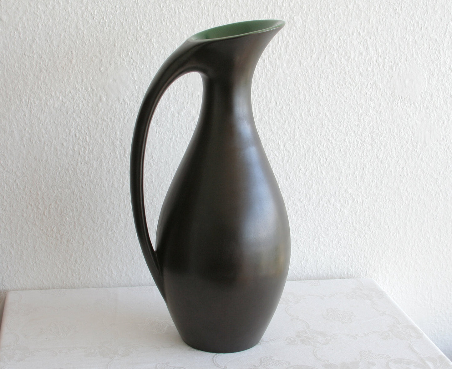 MØRKØV Monumental Black Green Glazed Ceramic Floor Vase Mollaris.com 