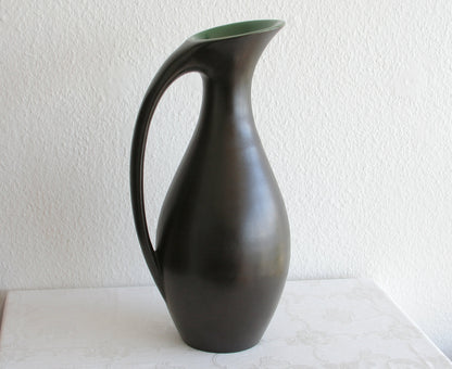 MØRKØV Monumental Black Green Glazed Ceramic Floor Vase Mollaris.com 